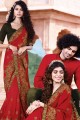 Ravishing Red Art silk saree