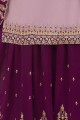Lilac  Georgette Sharara Suits