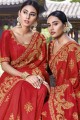 Impressive Red Art silk saree