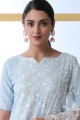 Light baby blue Georgette Sharara Suits