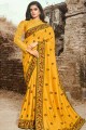 Alluring Yellow Art silk saree