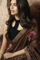 Brown Silk Bollywood Saree