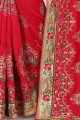 Exquisite Red Art silk saree