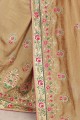 Magnificent Beige Art silk saree