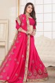 Pretty Rani pink Art silk saree