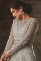 Light grey Net Anarkali Suits