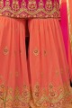 Rani pink Satin Sharara Suits