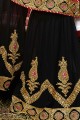 Black Satin Sharara Suits