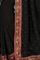 Stylish Black Silk saree