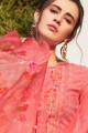 Pink Georgette Palazzo Suits