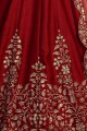 Red Art silk Anarkali Suits