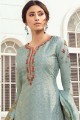 Pastel blue Satin and silk Palazzo Suits