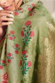 Light green Satin and silk Palazzo Suits