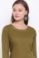 Exquisite Olive green Rayon Kurti