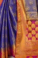 Attractive Royal blue Art silk saree