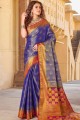 Attractive Royal blue Art silk saree