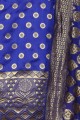 Royal blue Silk Salwar Kameez