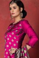 Pink,magenta Silk Salwar Kameez