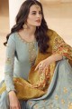 Baby blue Georgette Sharara Suits