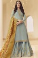Baby blue Georgette Sharara Suits