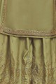 Light olive green Georgette Sharara Suits
