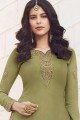 Light olive green Georgette Sharara Suits