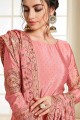 Pink Chiffon Palazzo Suits
