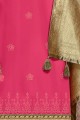 Rani pink Chanderi Palazzo Suits
