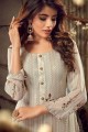 Light grey Georgette Palazzo Suits