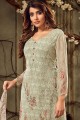Light pastel green Georgette Palazzo Suits