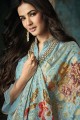 Sky blue Art silk Anarkali Suits