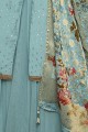 Sky blue Art silk Anarkali Suits