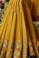 Admirable Mustard yellow Silk saree