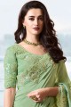 Indian Ethnic Green Silk and tissue saree