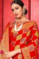 Glorious Red Silk saree