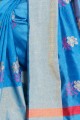 Modish Blue Cotton saree