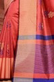 Designer Dark pink Cotton saree