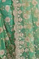Lovely Green Net saree