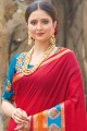 Magnificent Red Silk saree