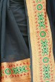 Enticing Black Silk saree