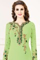 Light green Georgette Churidar Suits