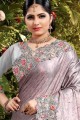 Lilac  Silk  saree