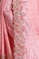 Snazzy Pink Silk saree