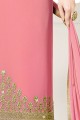 Light pink Georgette Churidar Suits