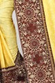 Sassy Yellow Jacquard and silk saree
