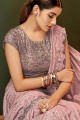Traditional Pink Lycra saree