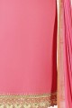 Pink Georgette Churidar Suits