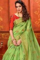 Latest Green Art silk saree