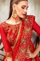 Stunning Red Silk saree