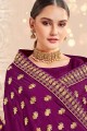 Voguish Purple Art silk saree